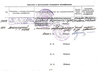 Сертификат врача Пенькова Елена Александровна